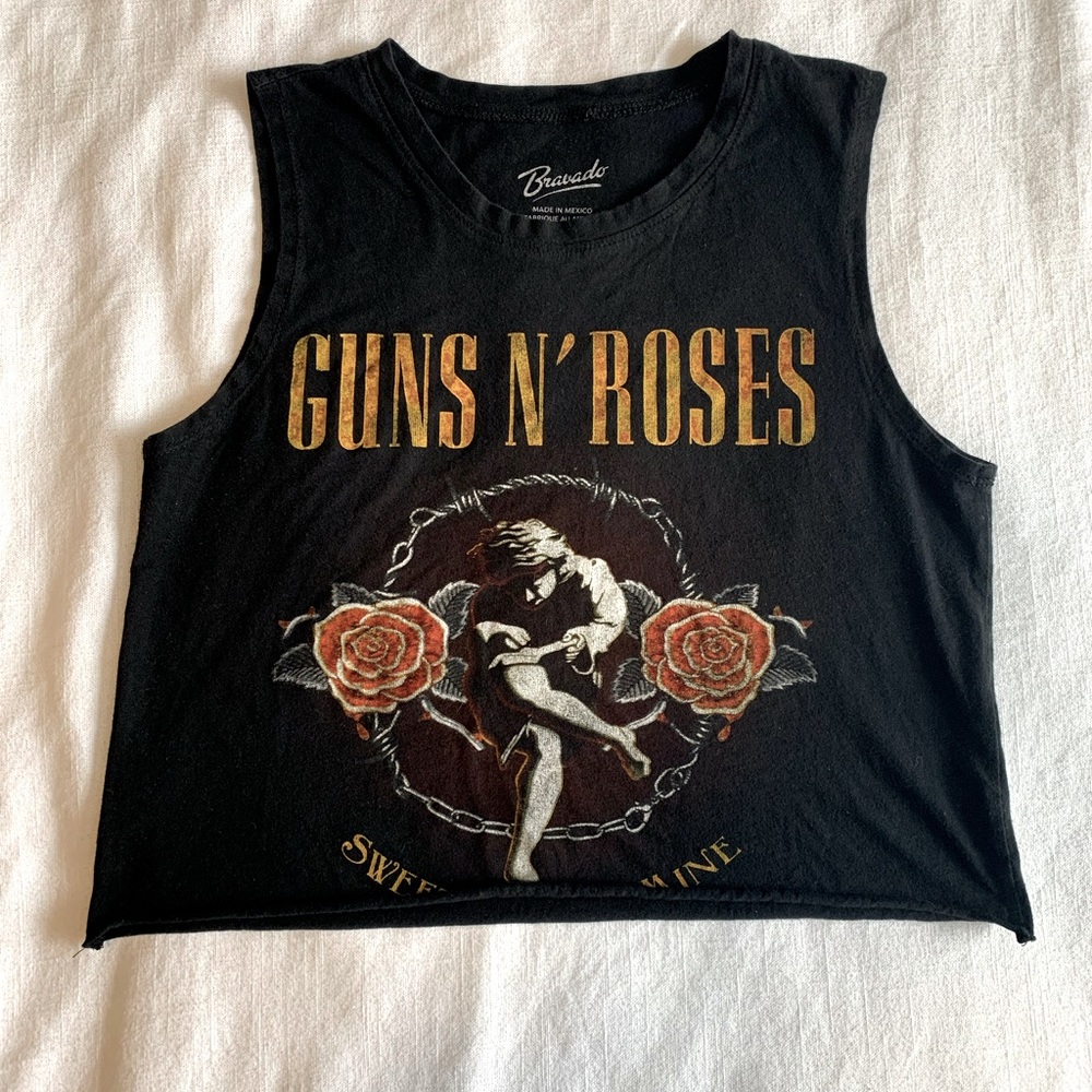 Guns an’ Roses Sweet Child of Mine Cropped Muscle Tee